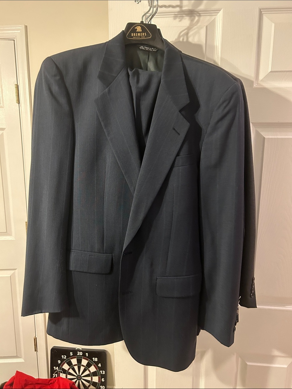 Dior Men's Dark Navy Pinstripe Single-Breasted Suit Jacket